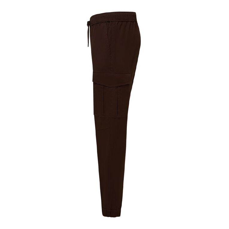 H&H Men's Cuffed Cargo Pants, Brown Dark, hi-res