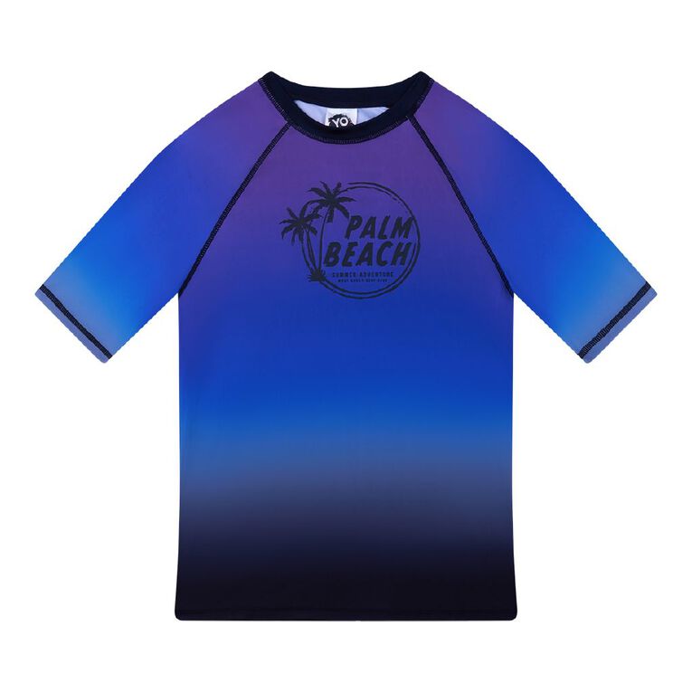 Young Original Short Sleeve Rash Vest, Red Dark, hi-res