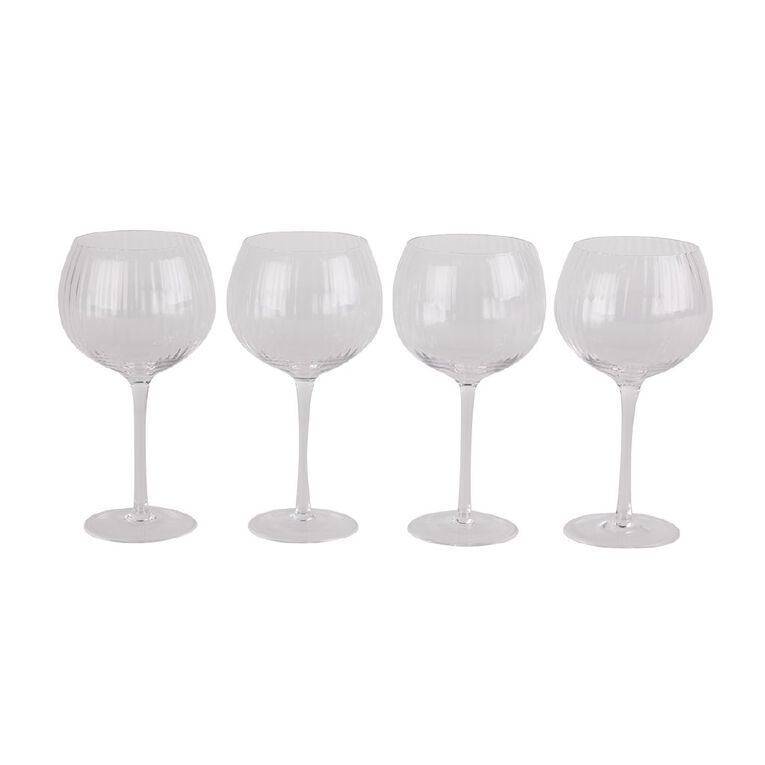 Living & Co Vintage Gin Glasses Clear 4 Pack, , hi-res