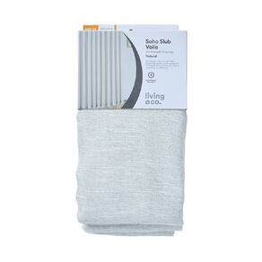Living & Co Soho Slub Voile Natural 90-180cm Wide/200cm Drop