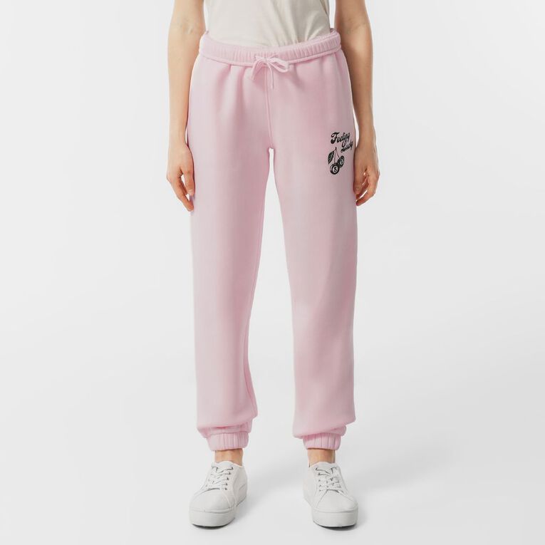 H&H Women's Fresh Fleece Trackpants, Pink Light, hi-res