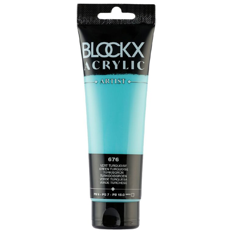 BLOCKX Acrylic Tube 120ml Turquoise Green Green, , hi-res