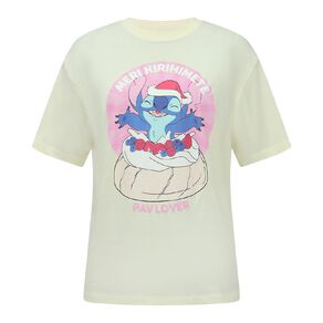 Disney Women's Stitch Christmas Tee