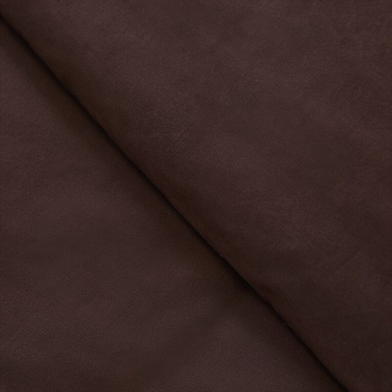 Living & Co 100% Washed Cotton Sheet Set Brown Mid Queen, , hi-res