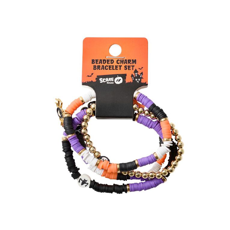 Scarehouse Beaded Charm Bracelet Set Assorted, , hi-res