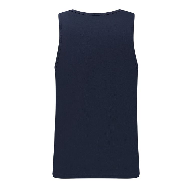 Active Intent Men's Cooldry Singlet, Blue Dark, hi-res