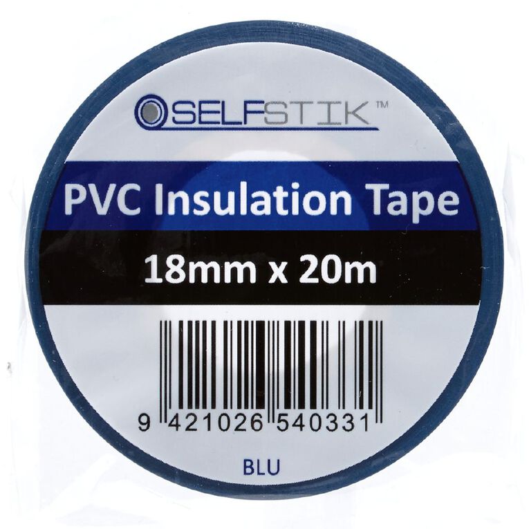 Pomona Insulation Tape PVC Electrical 18mm x 20m Blue, , hi-res