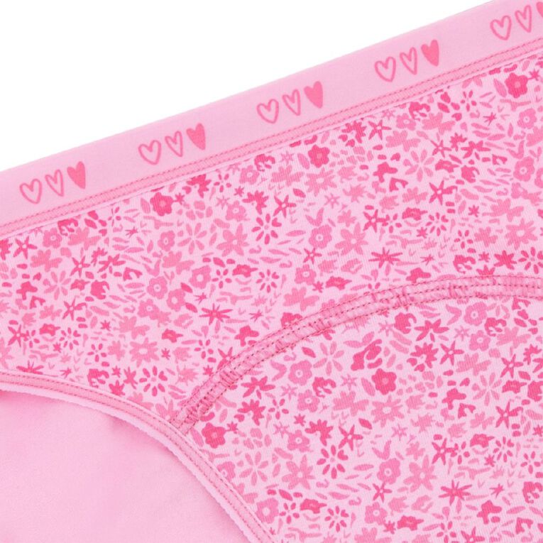Love Luna Teen First Period Bikini Briefs 2 Pack, Pink Light, hi-res