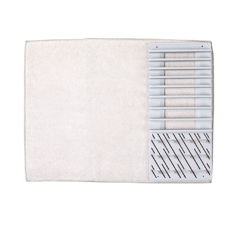 Living & Co Dish Rack and Mat Set, , hi-res