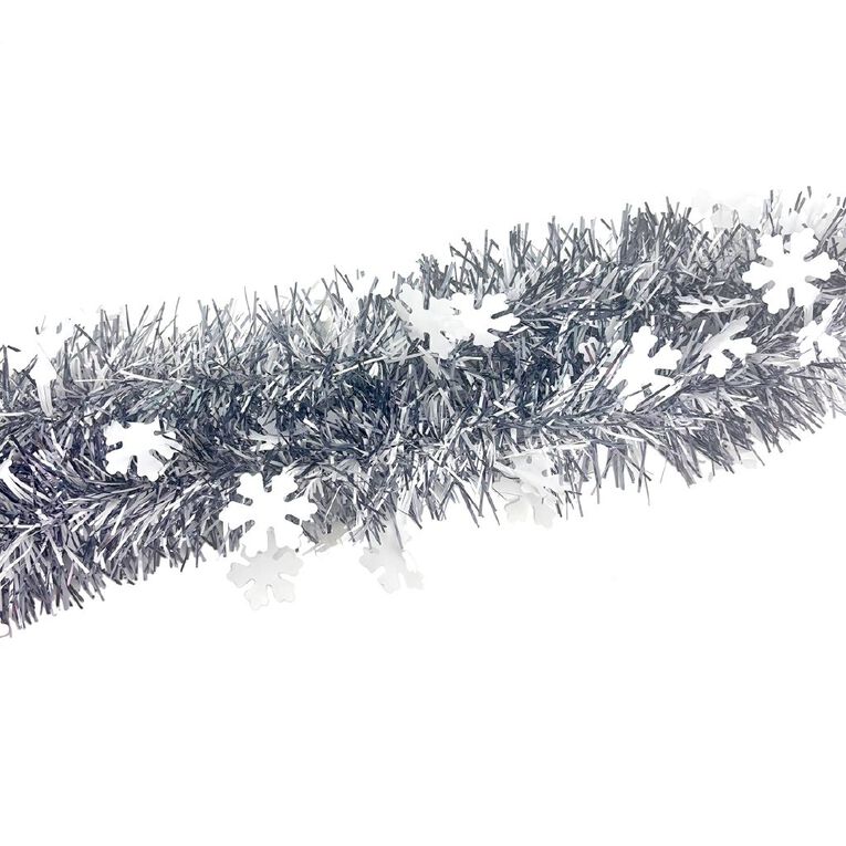 Wonderland Tinsel Snowflake 6M Blue/White, , hi-res