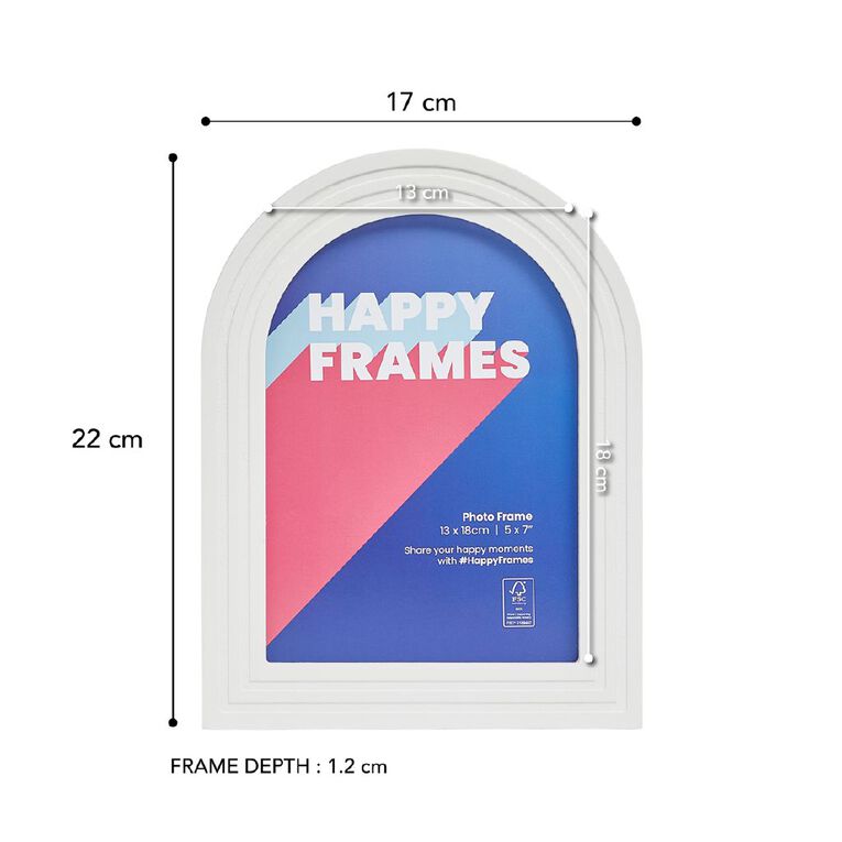Happy Frames Layered Arch 13 x18 White, , hi-res