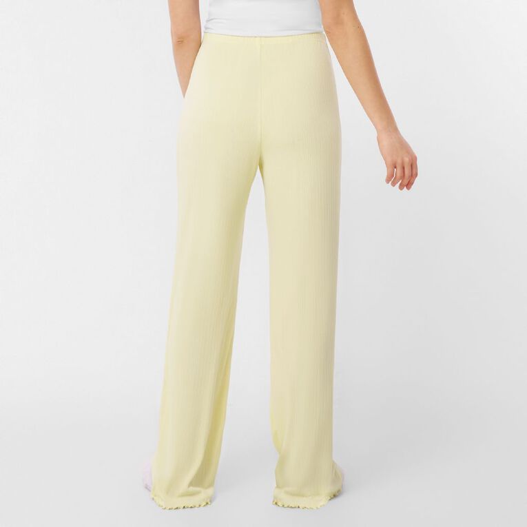 H&H Women's Pointelle Pyjama Pants, Yellow Light, hi-res