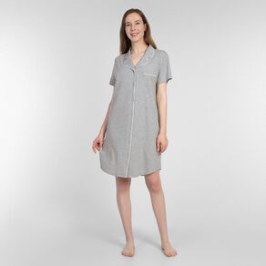 H&H Women's Knit Button Front Nightie
