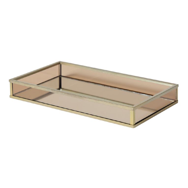 Living & Co Tinted Glass Decorative Tray, , hi-res
