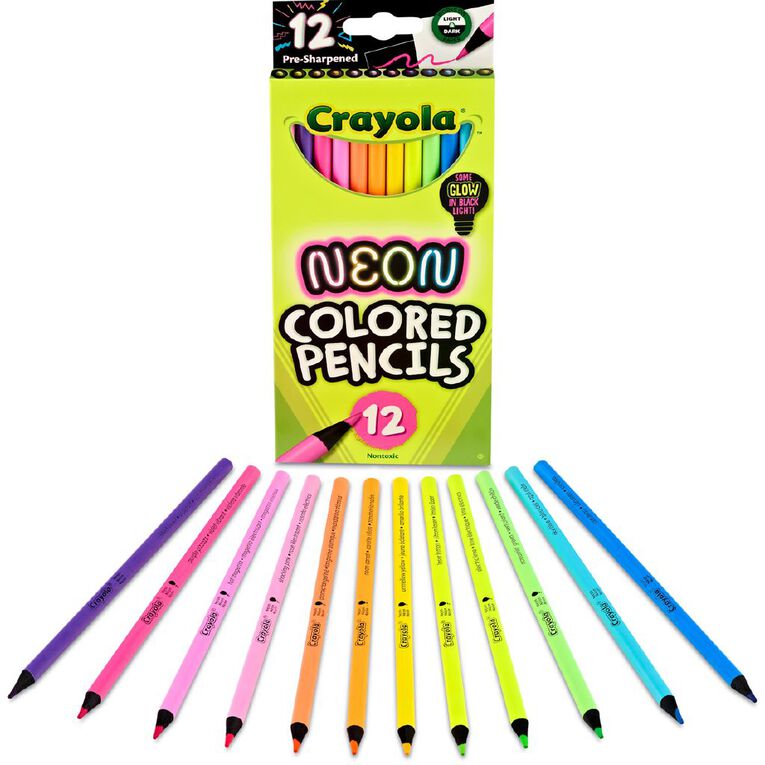 Crayola Neon Colored Pencils 12 Pack, , hi-res