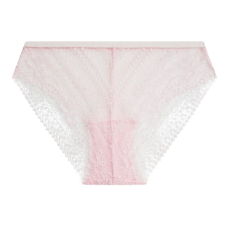H&H Women's Sia Lace Bikini Brief, Pink Light, hi-res