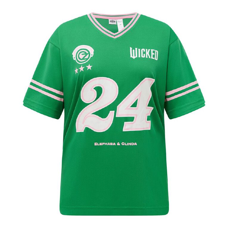 Wicked Women's V Neck Sports Tee, Green Mid, hi-res