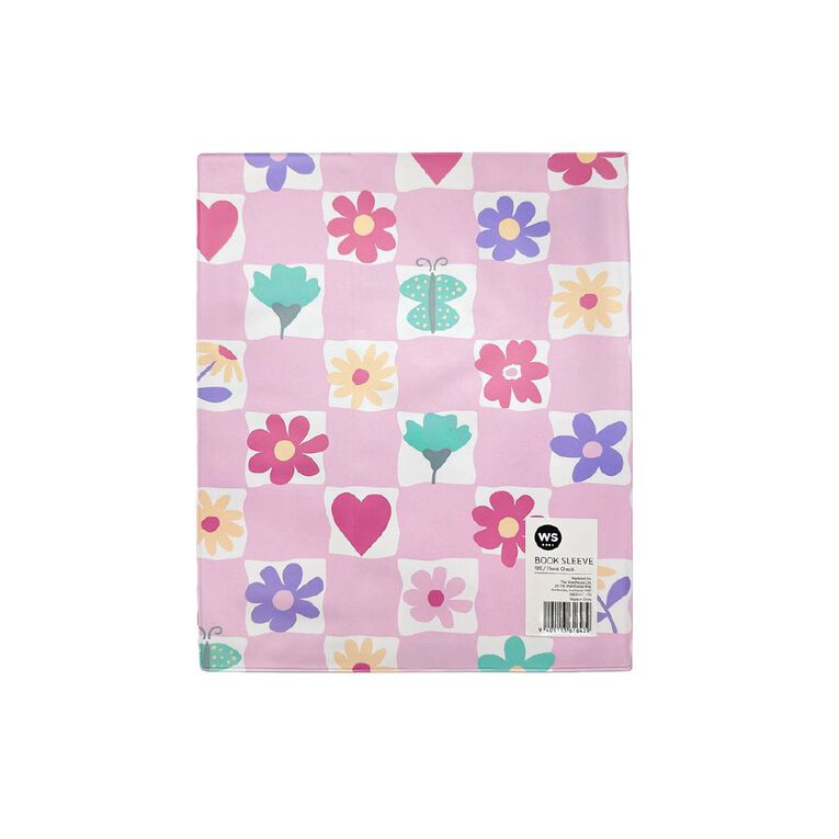 WS Book Sleeve Floral Check 1B5, , hi-res