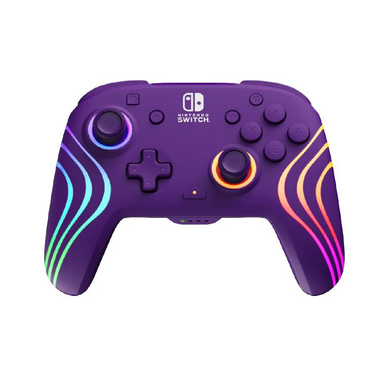 PDP Afterglow Wave Wireless Nintendo Switch Controller Purple, , hi-res