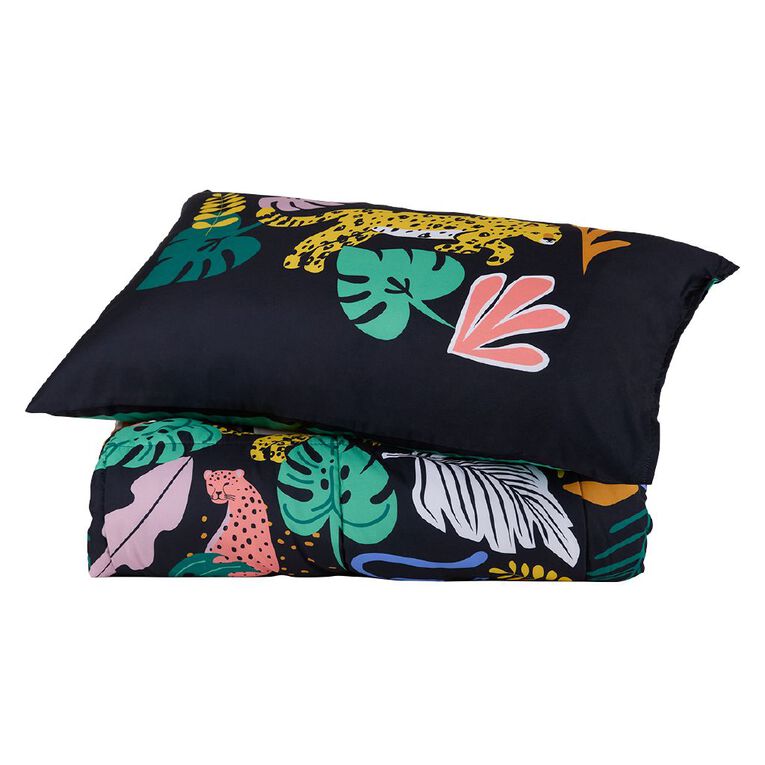 Living & Co Kids Reversible Printed Comforter Set Jungle King Single, , hi-res