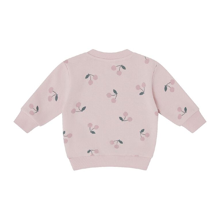 Young Original Babies' Print Crew Sweatshirt, Pink Light, hi-res