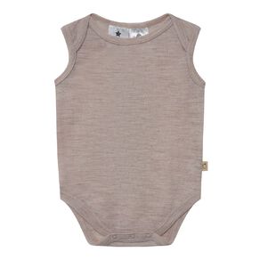 Young Original Babies' Merino Pointelle Sleeveless Bodysuit