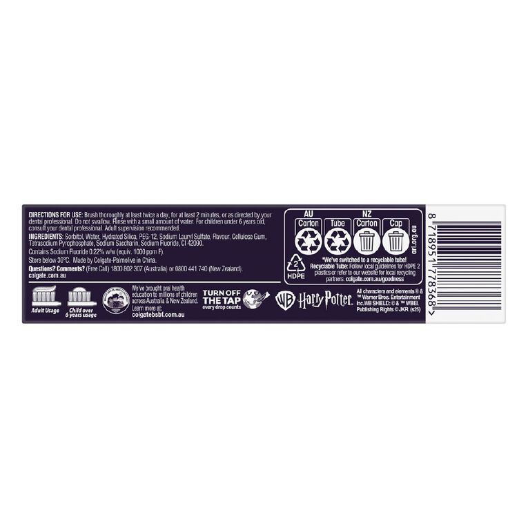 Colgate Harry Potter Kids Toothpaste Mild Mint Gel 100g, , hi-res
