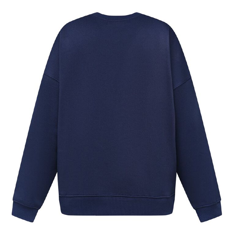 Garage Women's Fresh Fleece Crew, Blue Dark, hi-res