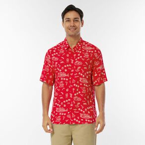 H&H Men's Short Sleeve Festive Shirt