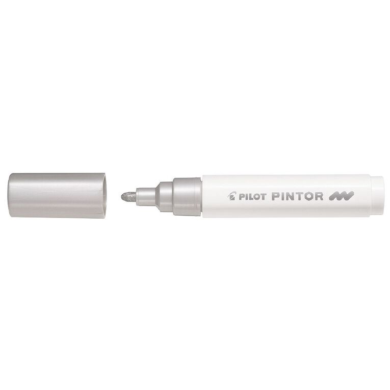 Pilot Pintor Marker Bullet Medium 4.5mm Tip Silver, , hi-res