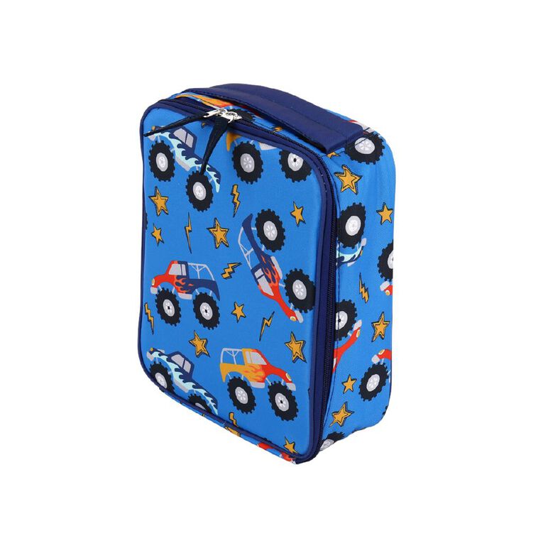 Living & Co Lunch Bag and Bottle Monster Trucks Blue Mid 2 Piece, , hi-res
