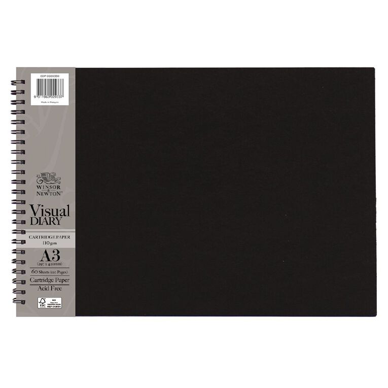 Winsor & Newton Visual Diary Landscape 110gsm A3 60 Sheets, , hi-res