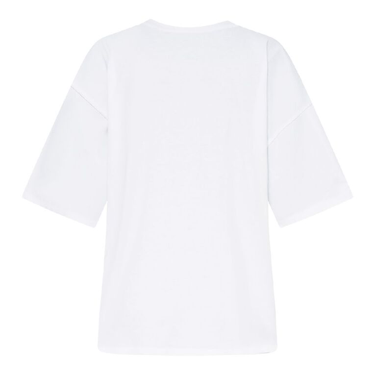 H&H Women's Short Sleeve Boyfriend Graphic Tee, Red Dark, hi-res