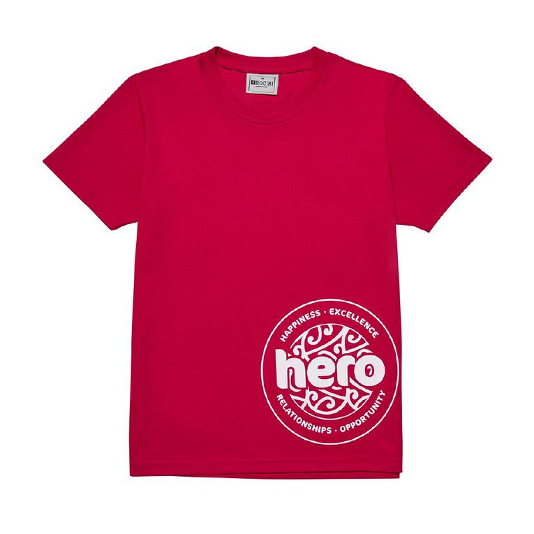 Schooltex Cambridge Middle School Tee with Transfer, Red Mid, hi-res