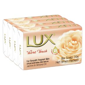 Lux White Velvet Soap Bars 4 Pack