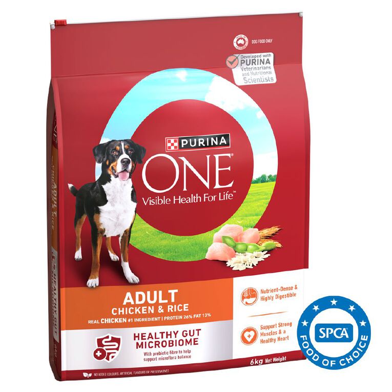 PURINA ONE Adult Chicken & Rice Dry Dog Food 6kg, , hi-res