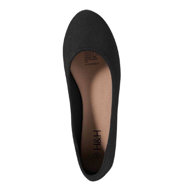 H&H Women's Dorsee Ballet Shoes, Black, hi-res