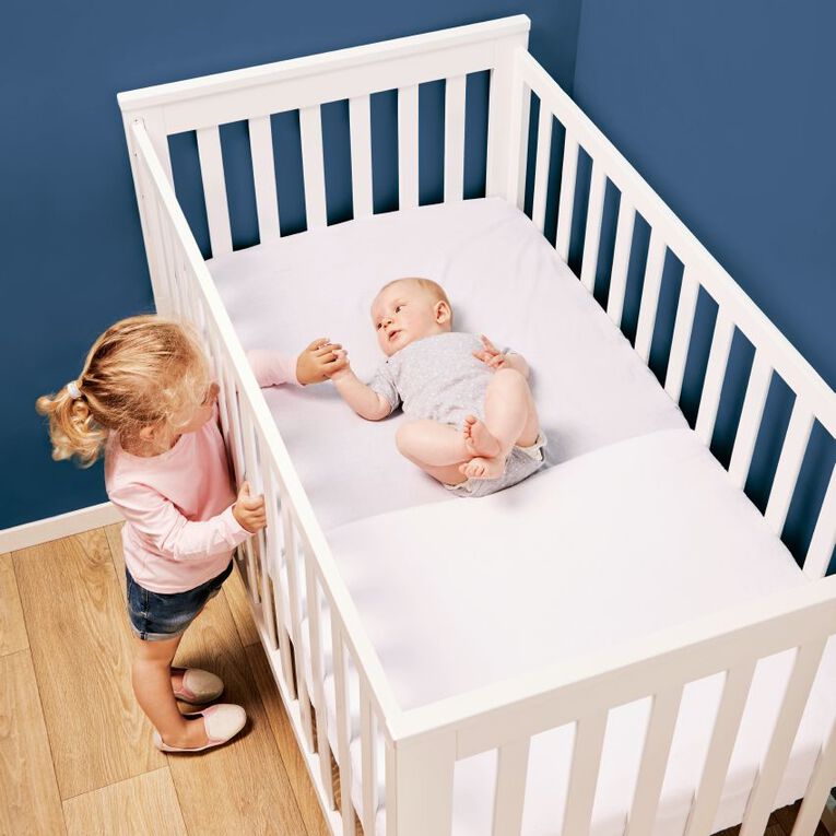 Babywise Drop Side Cot White White The Warehouse