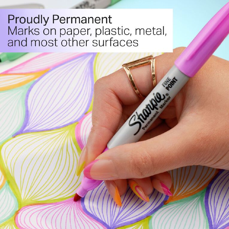 Sharpie Permanent Marker Fine Glam Pop 12 Pack, , hi-res