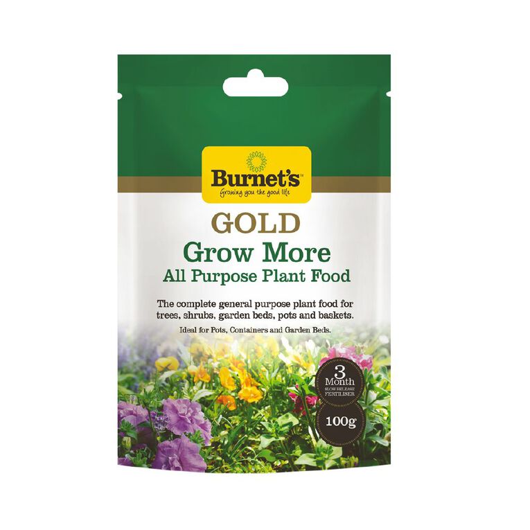 Burnet's Gold Grow More All Purpose Plant Food 100g, , hi-res