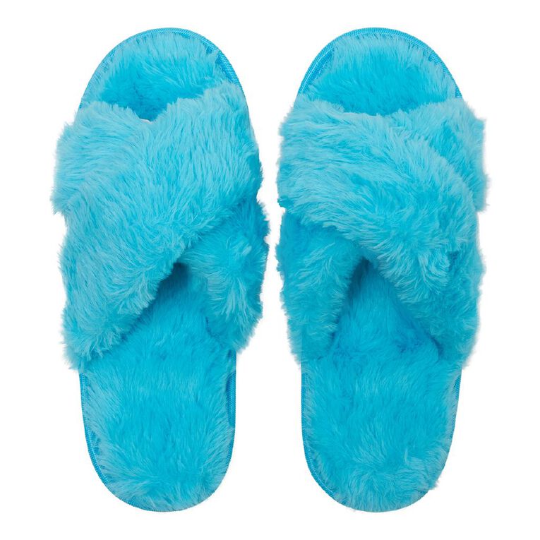 H&H Womens' Slippers, Aqua, hi-res