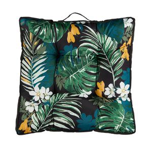 Living & Co Outdoor Floor Cushion Flora Green Dark 55cm x 55cm