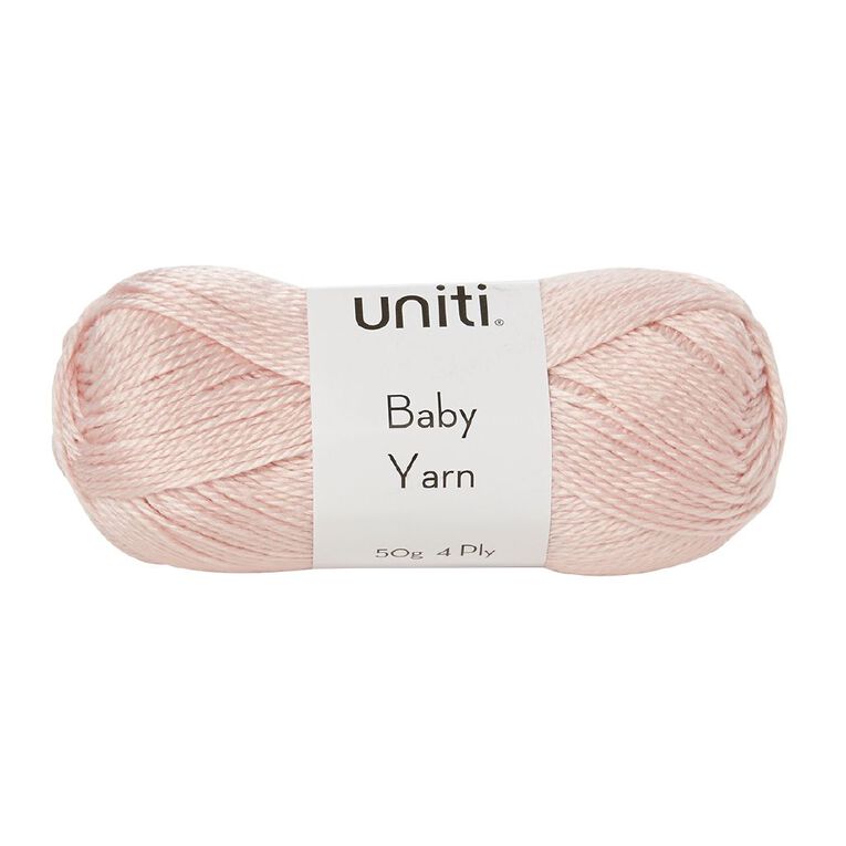 Uniti 4-ply Baby Acrylic Yarn Pink Mid 50g, , hi-res