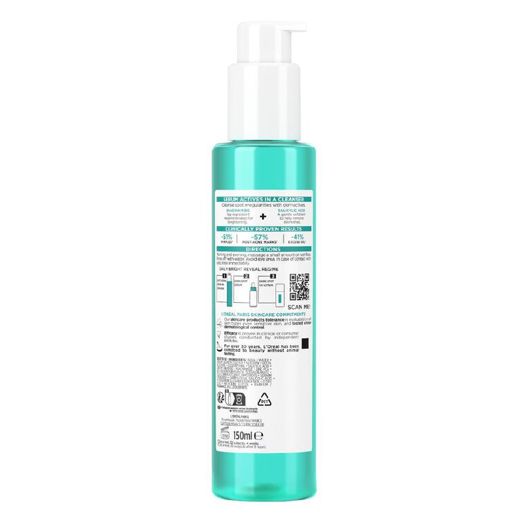L'Oreal Paris Bright Reveal Niacinamide Cleanser 150ml, , hi-res