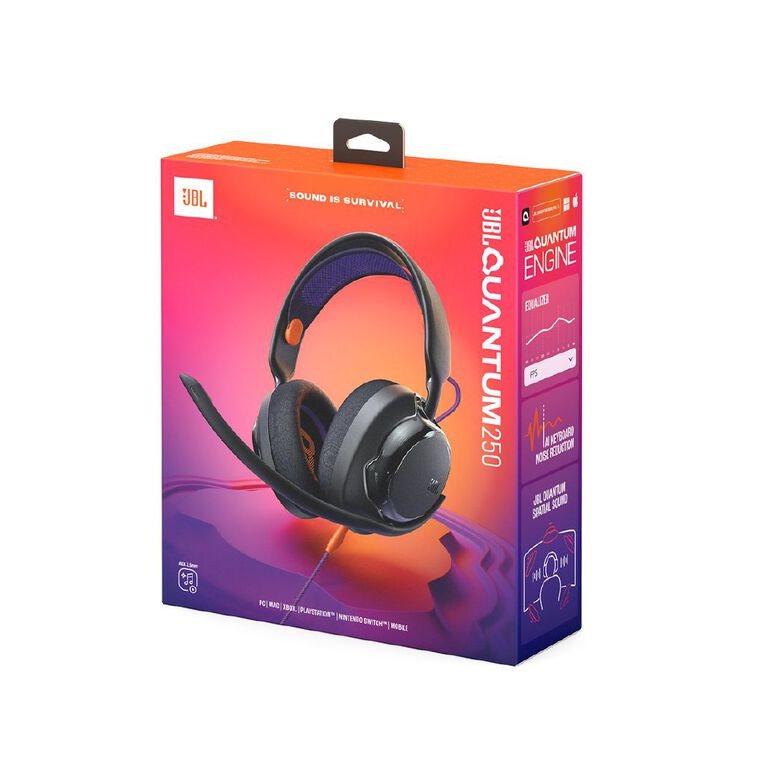 JBL QUANTUM 250 Wired Headset Black Black, , hi-res