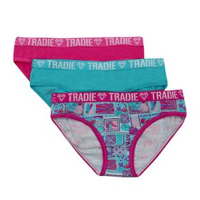 Tradie Girls' Bikini Briefs 3 Pack