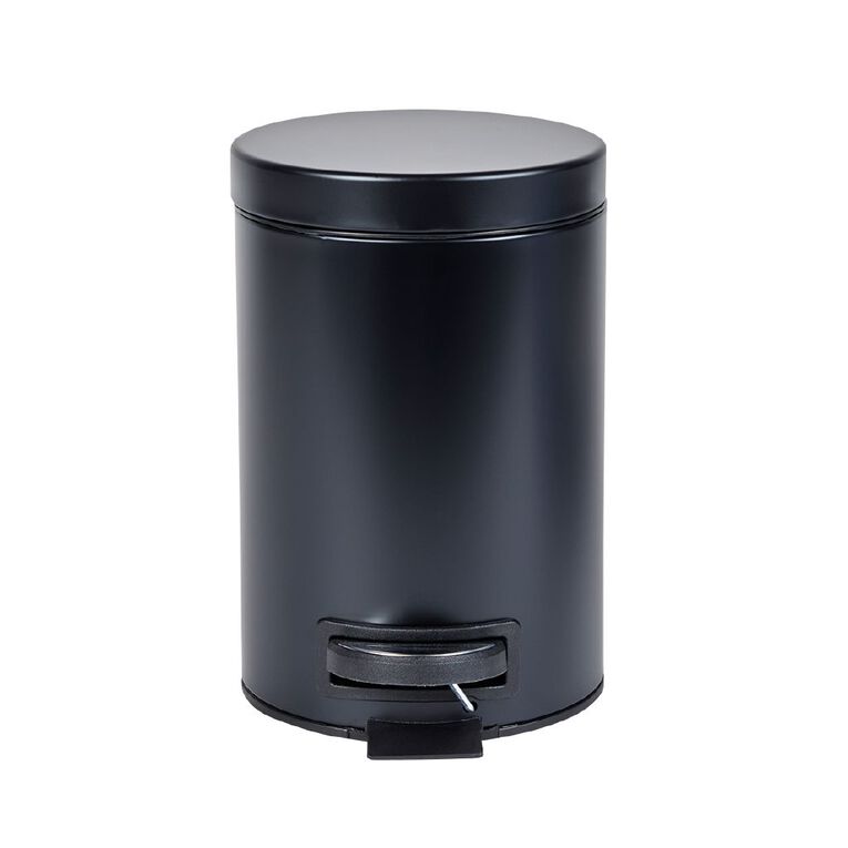 Living & Co Pedal Bin Black 3L, , hi-res