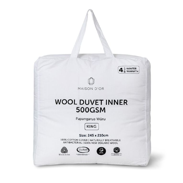 Maison d'Or NZ Wool Duvet Inner White King, , hi-res