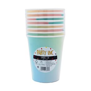 Party Inc Cup 250ml  8 Pack Ombre