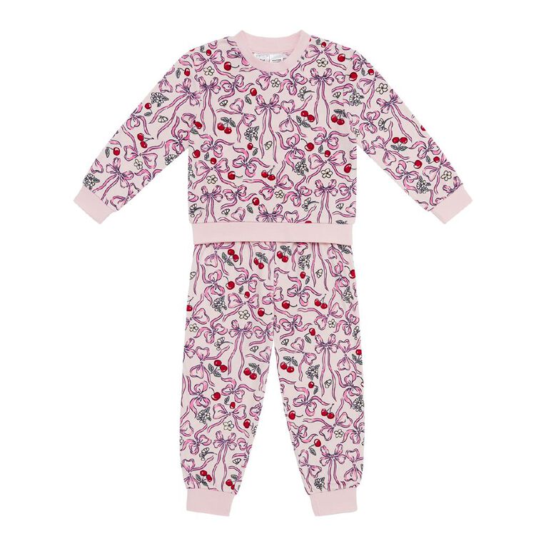 H&H Girls' Soft Mink Pyjama Set, Pink Light, hi-res